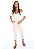 Pantaloni pudrați pentru damă MP44692 - Magazin online - Boutique